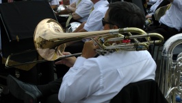 Trombone Being Played