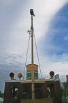 Wheelhouse And Mast Of Old Tug