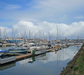 Yachts Moored To Jetty