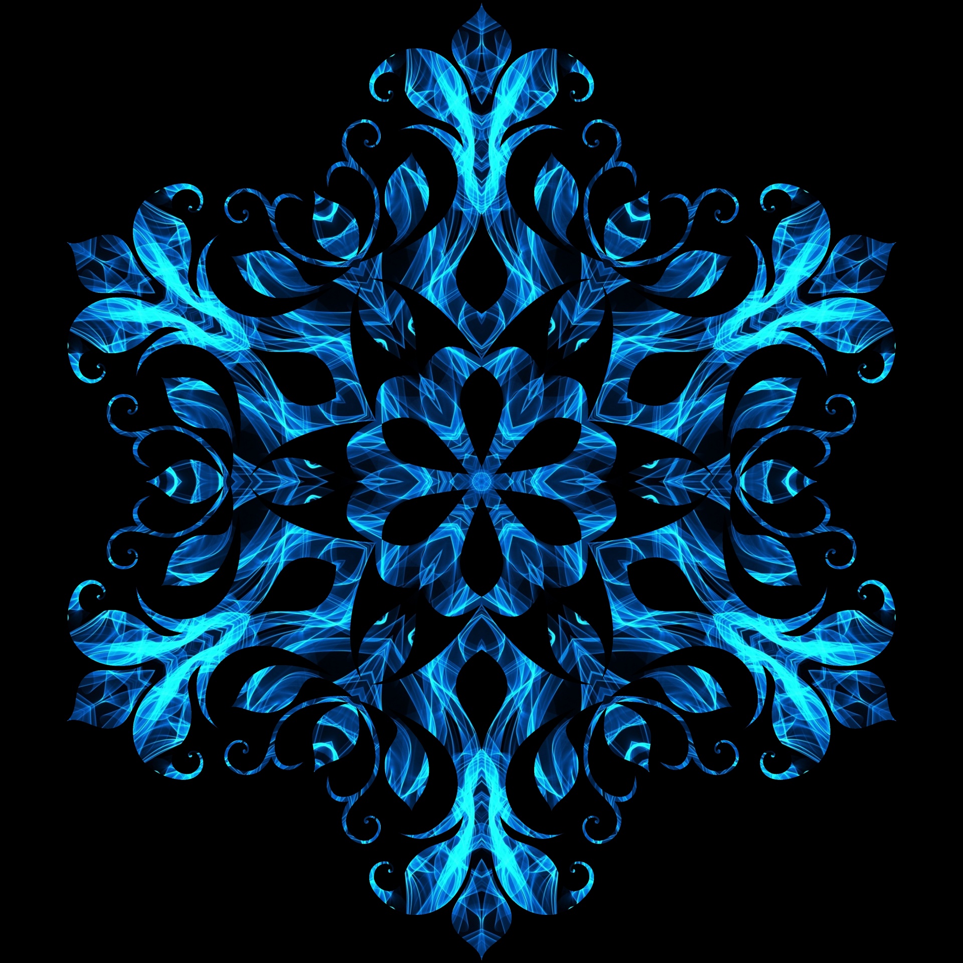 Blue Snowflake I