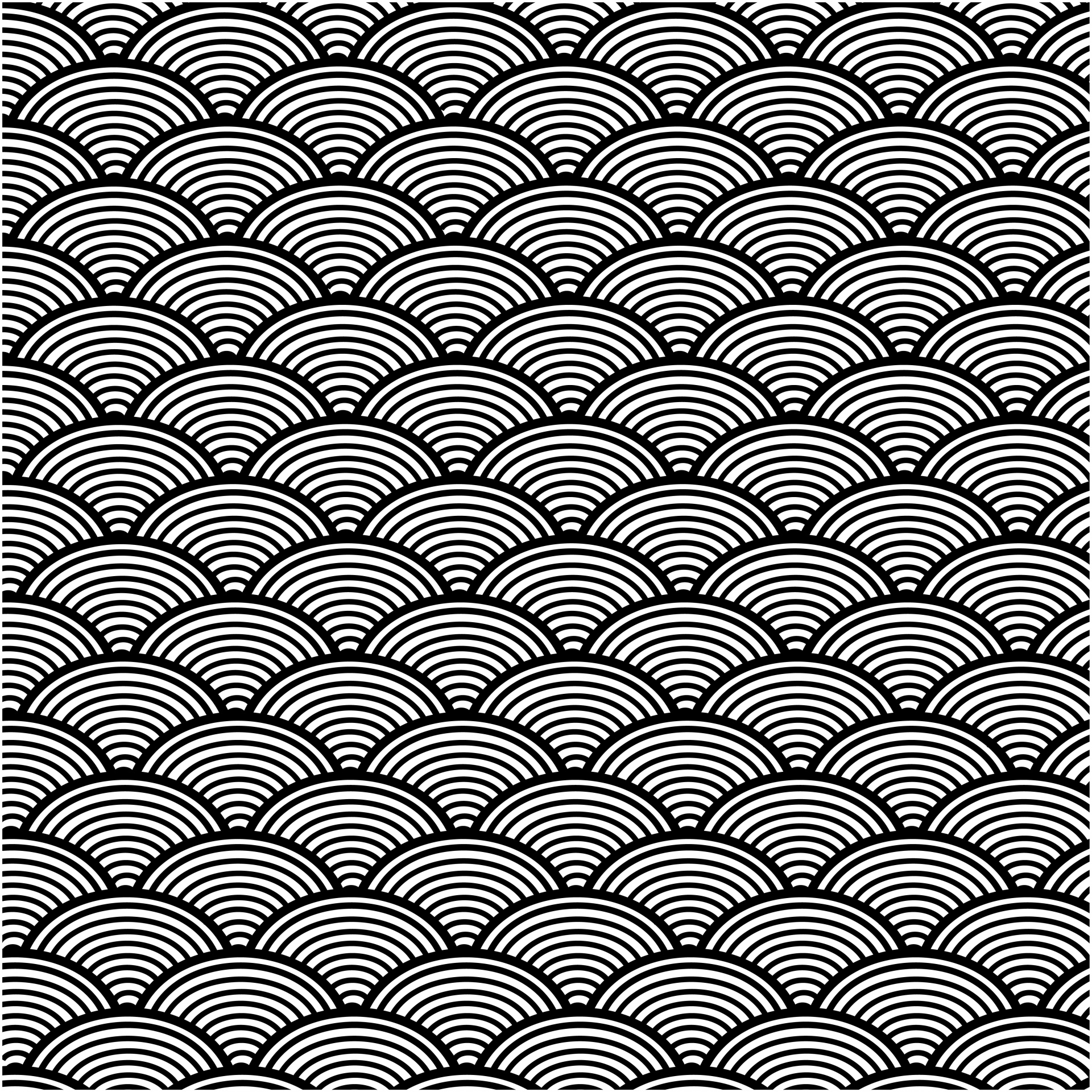 Black and white japanese wave pattern wallpaper background