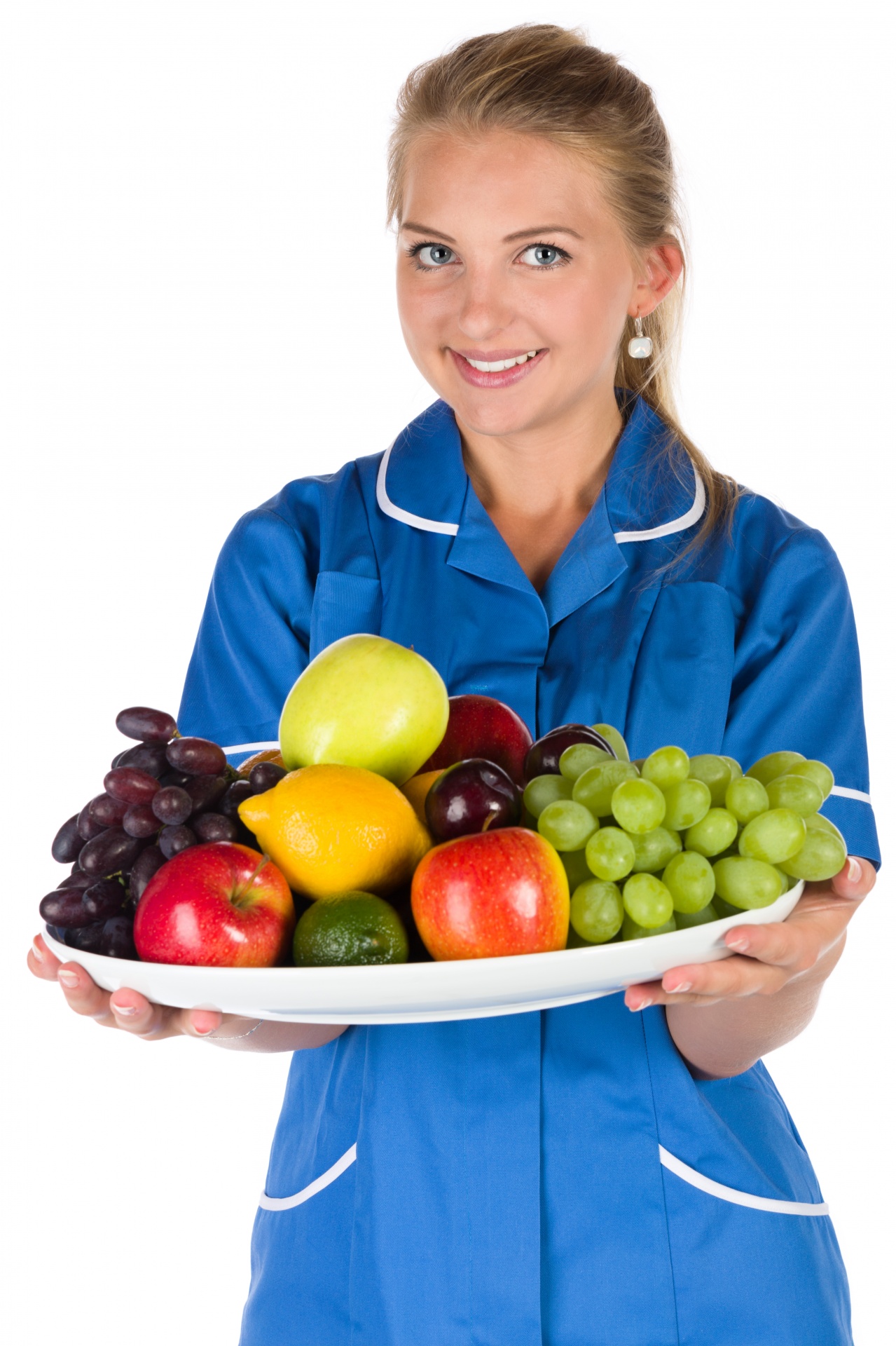 Nurse And A Bowl Of Fruit