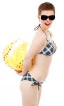 Bikini Girl With A Beach Ball