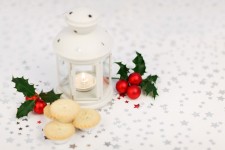 Lantern, Holly And Mince Pies