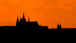Prague Castle Silhouette