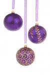 Purple Christmas Baubles