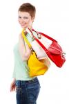 Smiling Woman With Bags