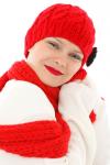 Winter Woman In Red