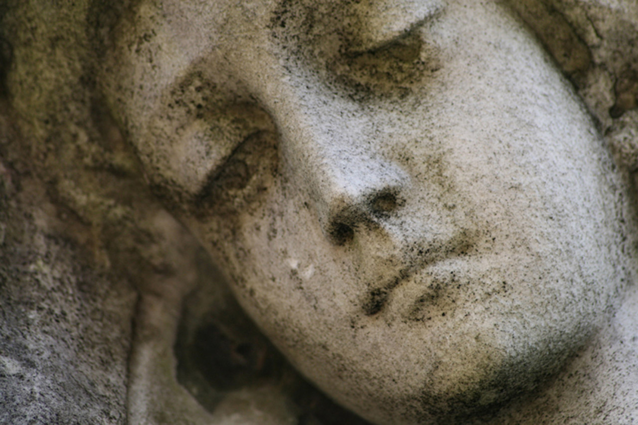 Angel statue in a cemetery