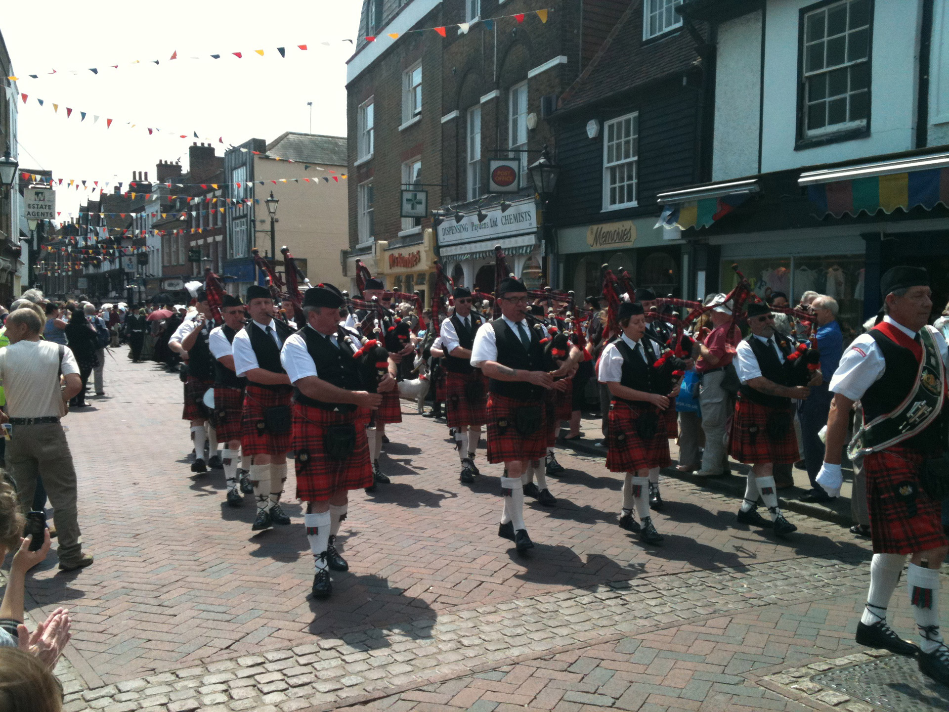 Bagpipers In Kilts