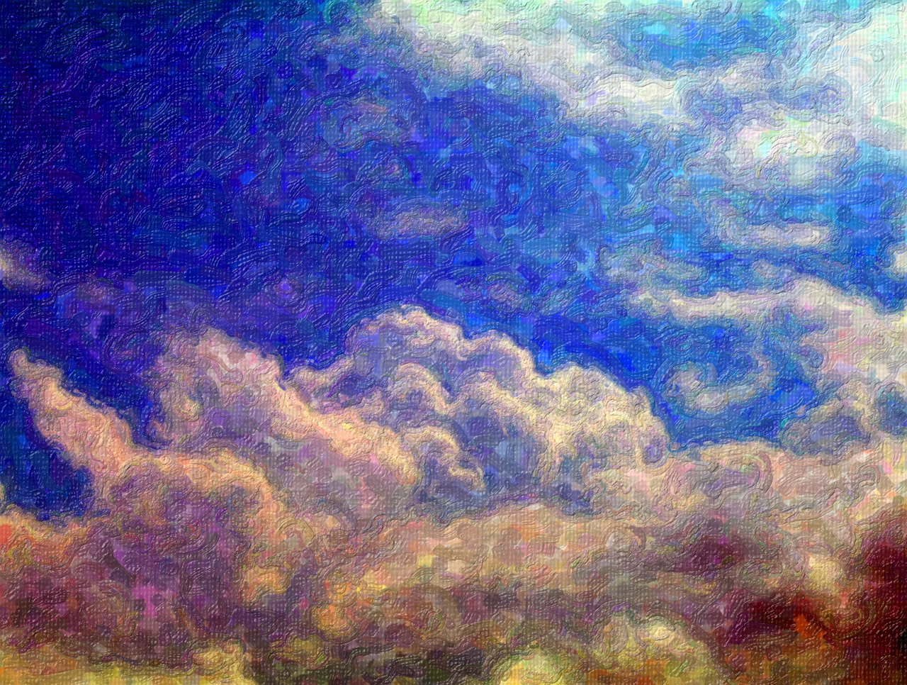 Original painting of clouds