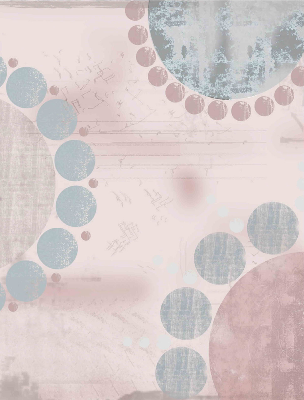 a background with a grunge pink and gray circles