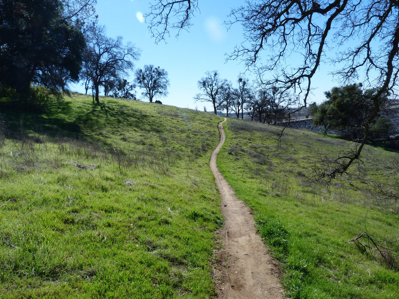 Hilly hiking path