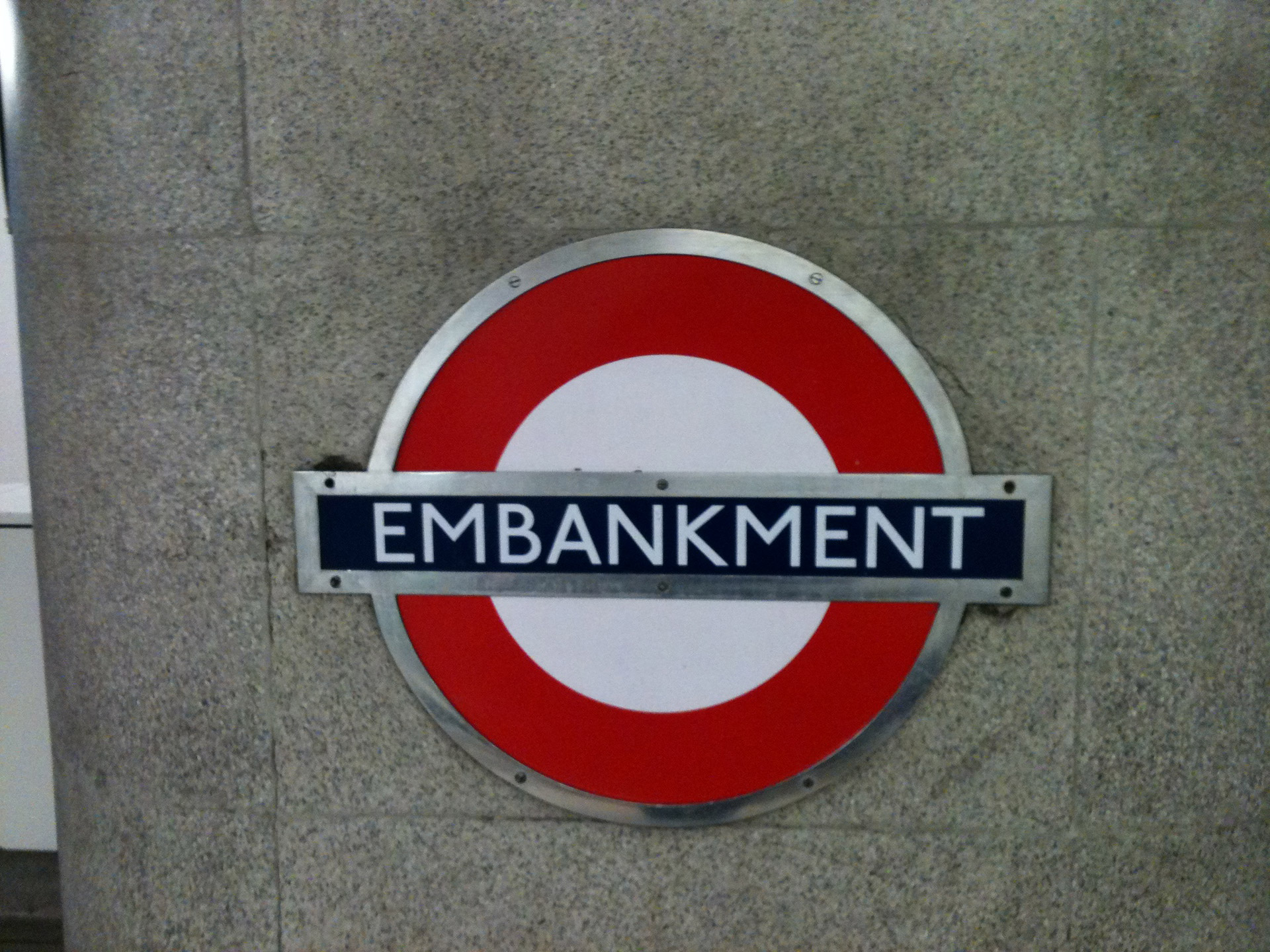 London Underground sign Embankment