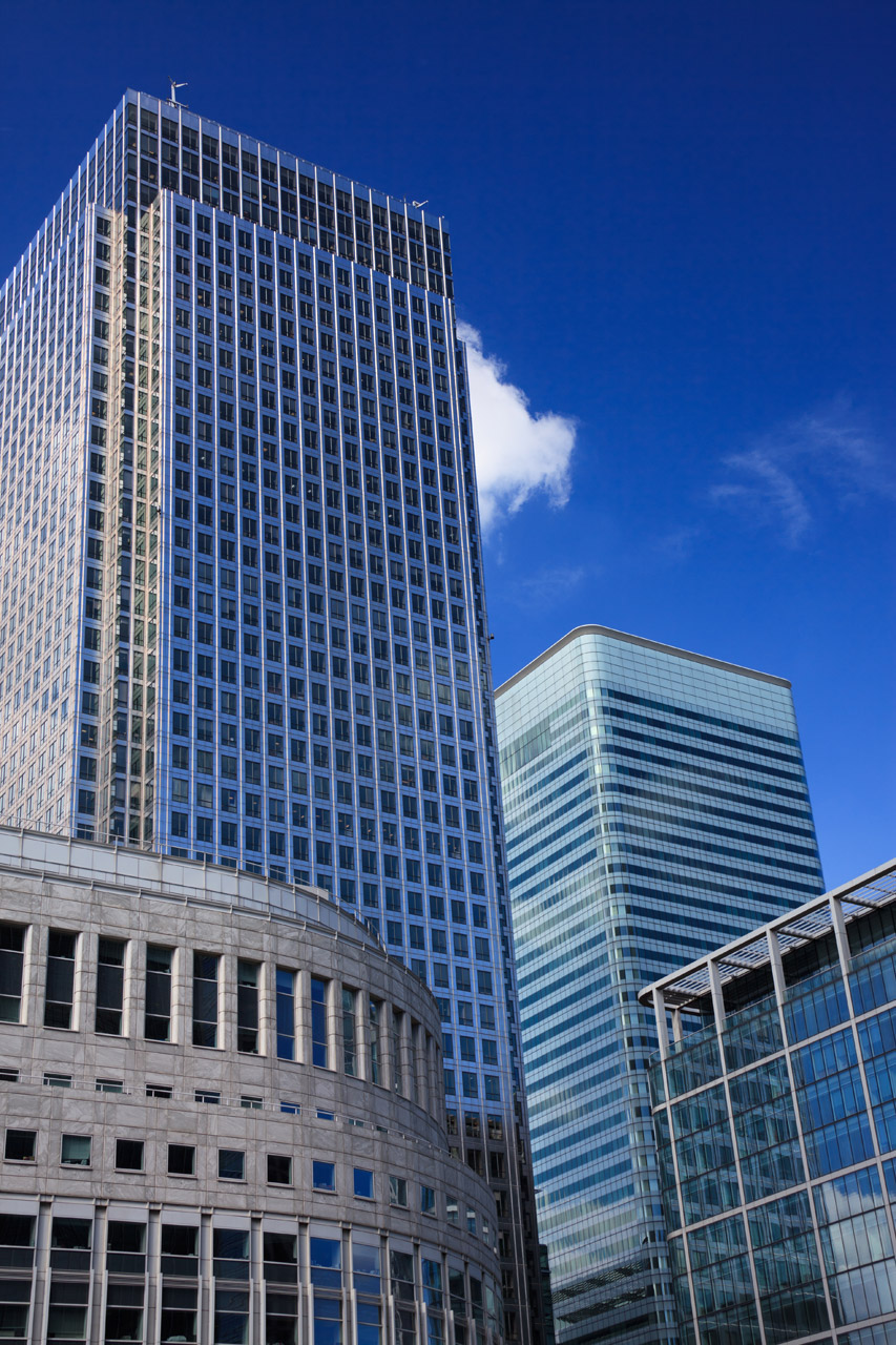modern skyscrapers in London