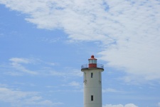 Blue Sky, Clouds And Light House