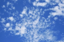 Blue Sky With White Cloud Patches