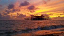 Brighton Pier At Sunset