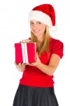 Christmas Girl With A Present