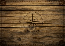 Compass Vintage Wood Background