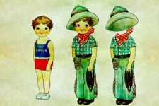 Cowboy Paper Doll Vintage