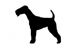 Dog, Airedale Black Silhouette