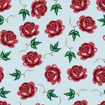 Floral Roses Wallpaper Red