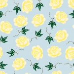 Floral Roses Wallpaper Yellow