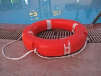 Lifesaver Ring At Poolside