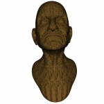 Old Man Head With Animal Skin