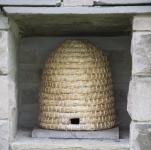 Old Straw Bee Hive Cutout