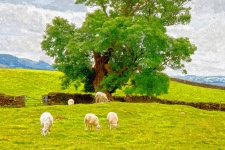 Pasture Landscape Painting