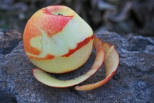 Peeled Apple With Peels