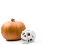 Pumpkin And Skeleton