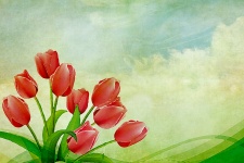 Tulips Vintage Painting