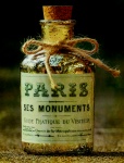 Vintage French Bottle With Label