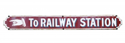 Vintage Metal Sign Railway Station