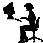 Woman Typing Office Computer