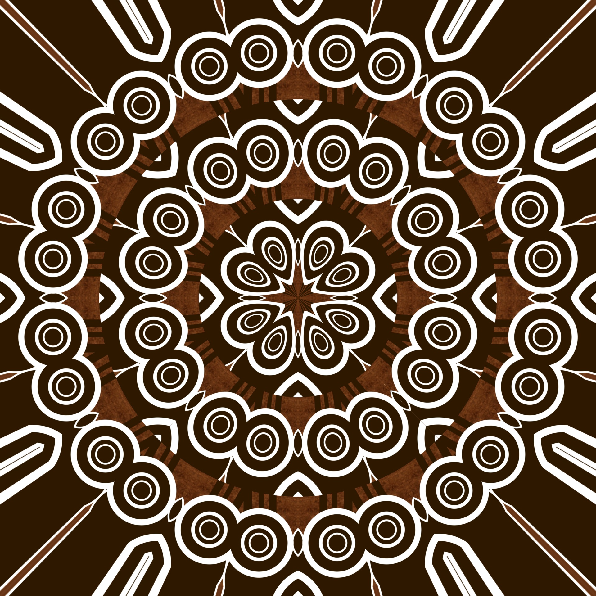Brown and white kaleidoscope