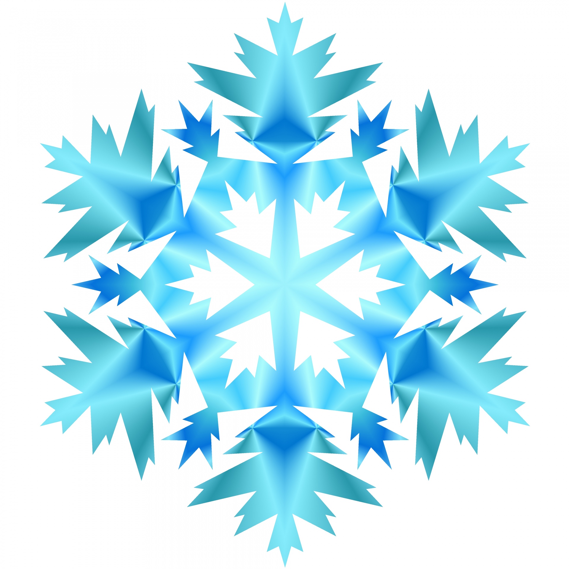 Blue Snowflake 1