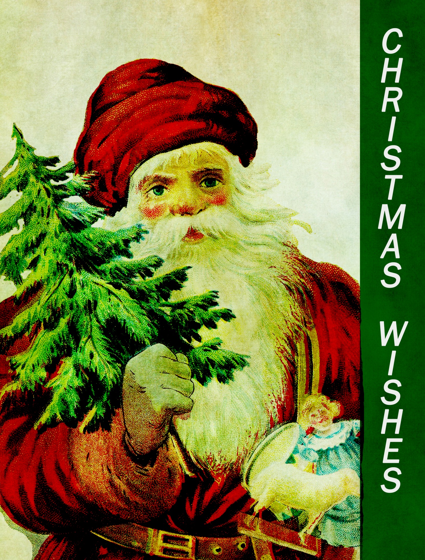 Christmas Card Santa Vintage