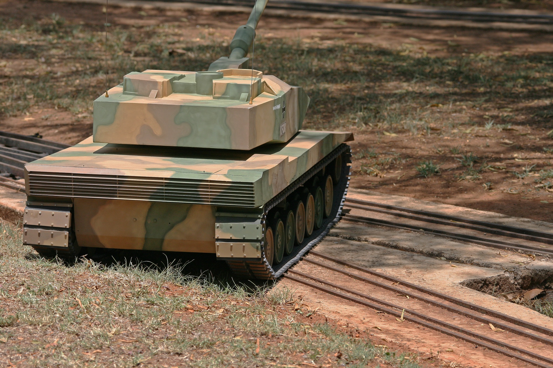 German Model Tank In Camouflage