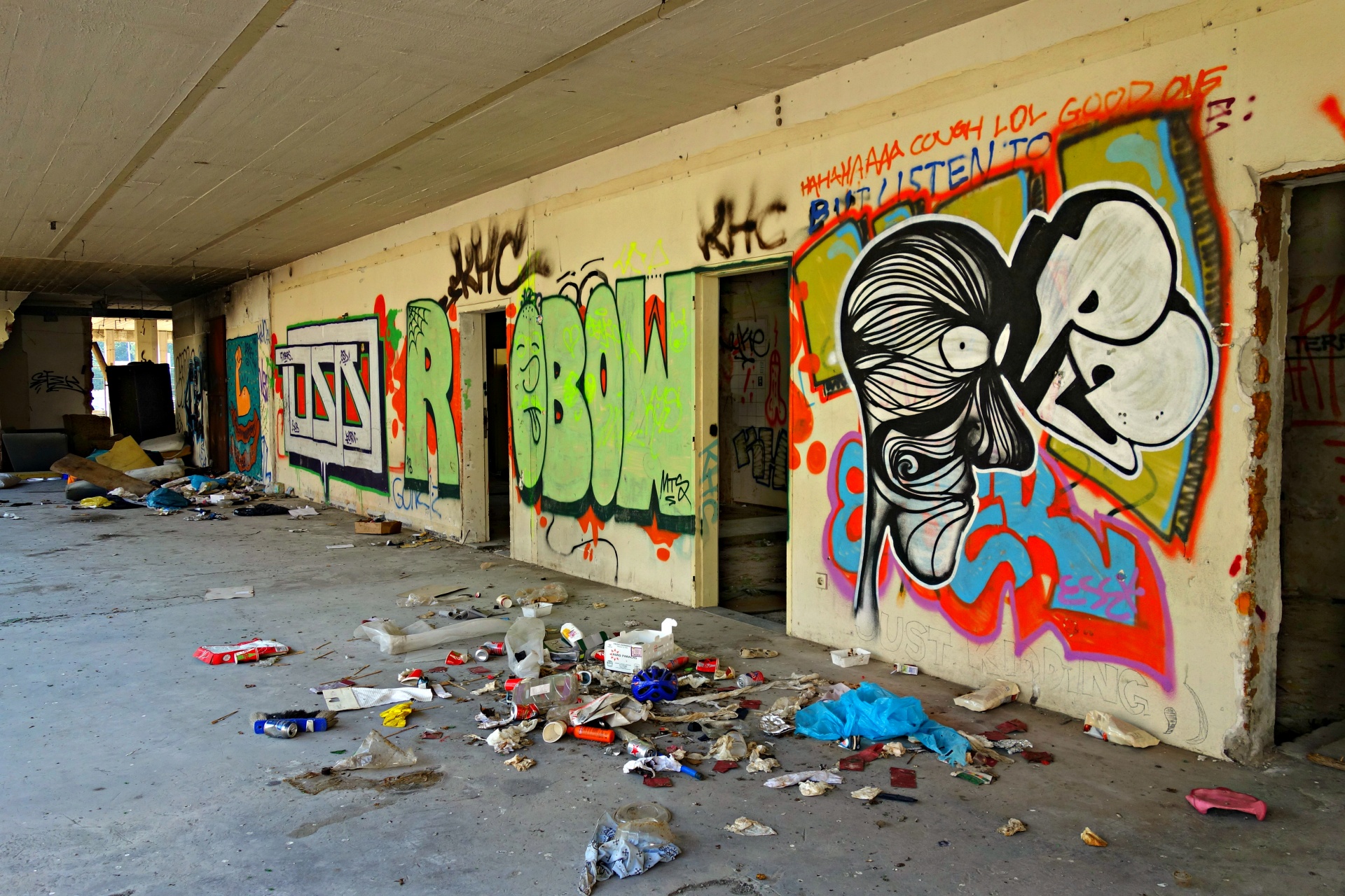 Graffiti In Abandoned Building