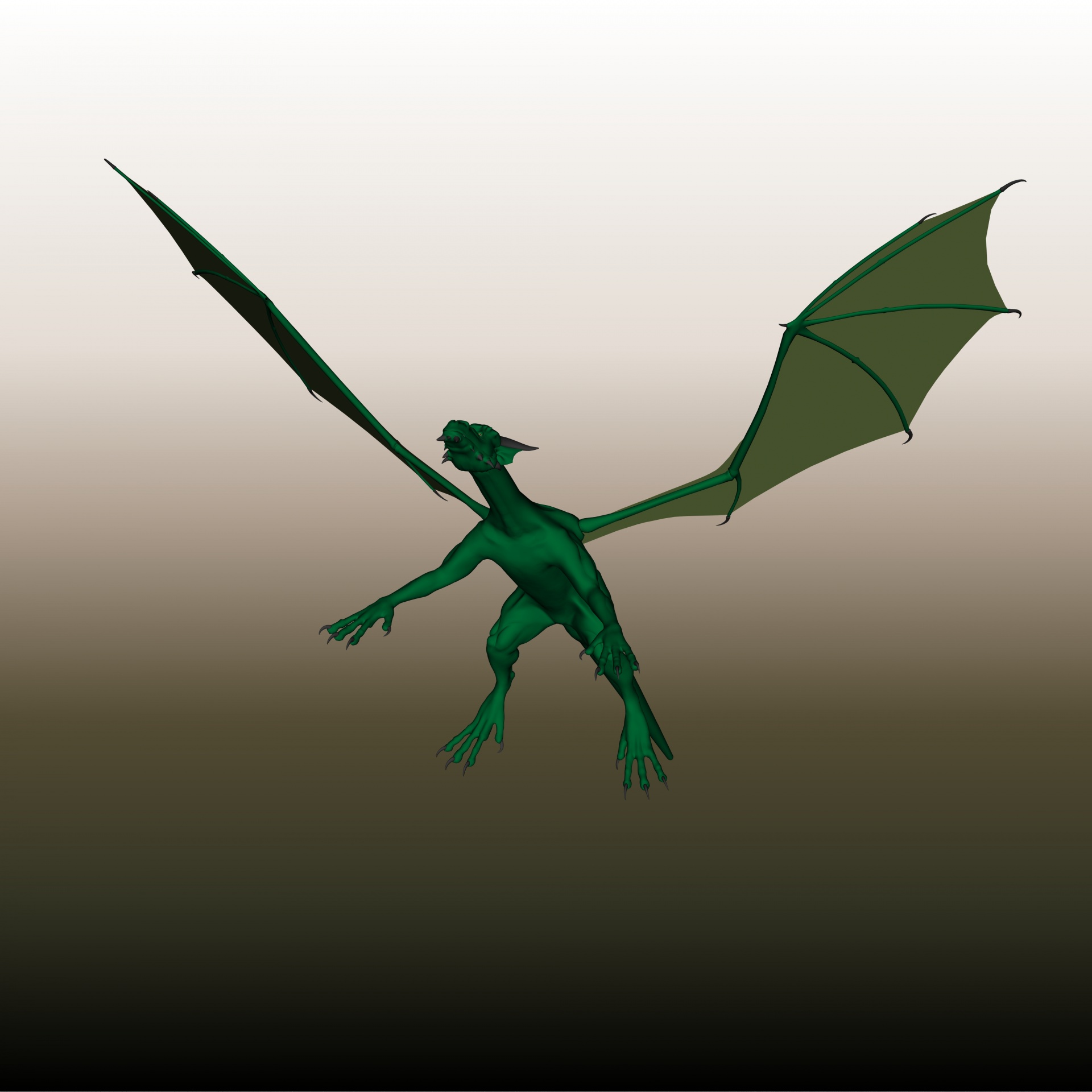Green Dragon In The Air