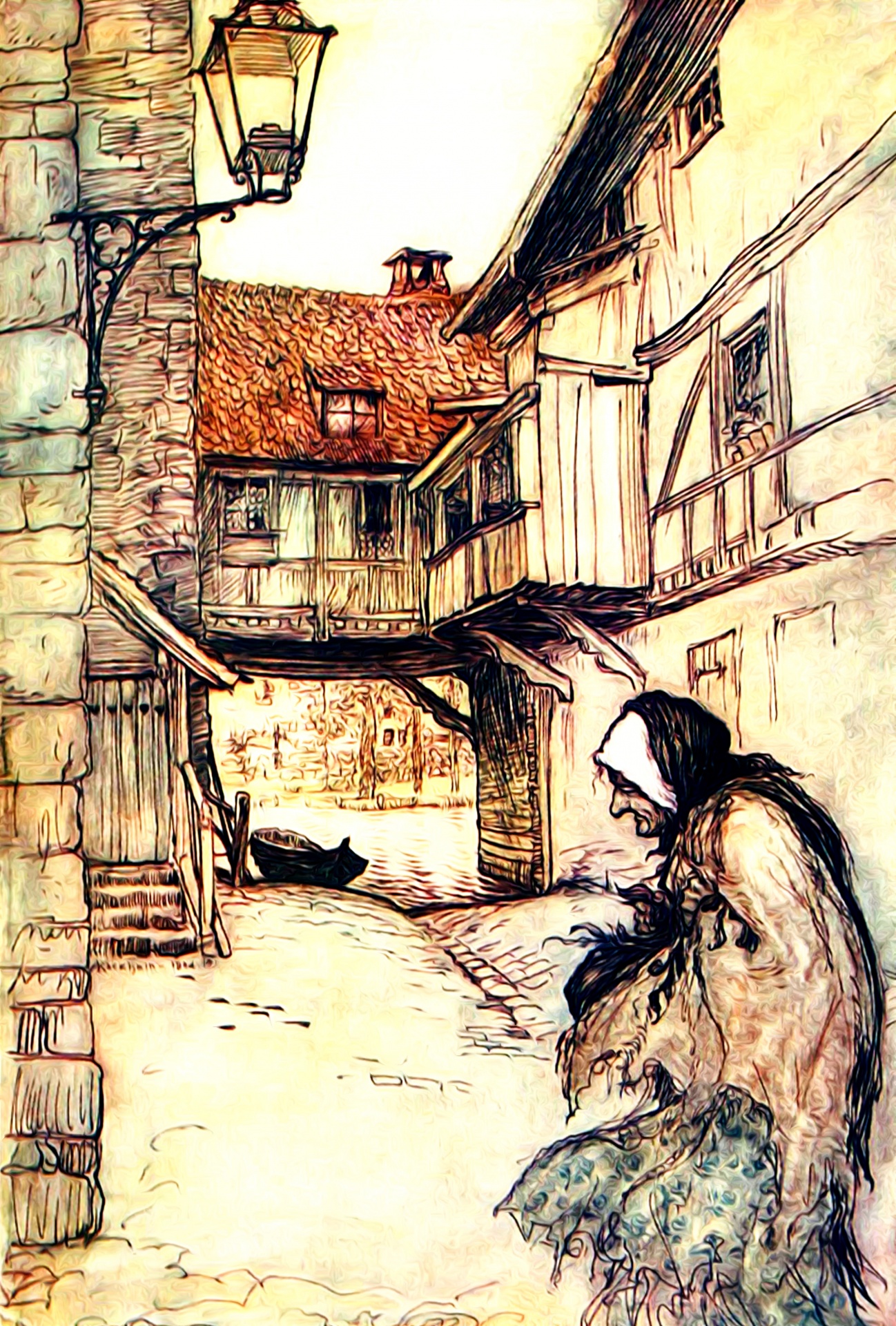 Old Woman In The Street