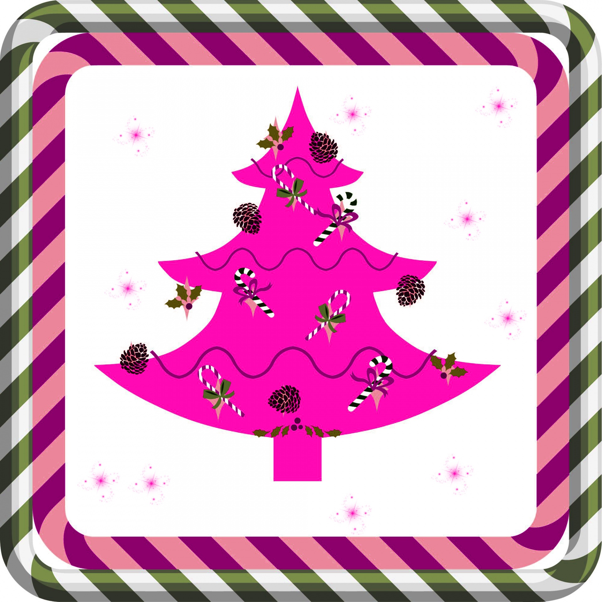 Pink Candy Cane Tree
