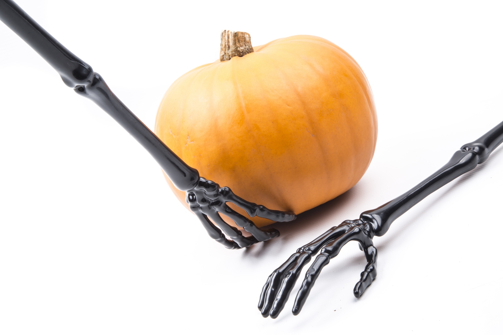 Pumpkin And Skeleton