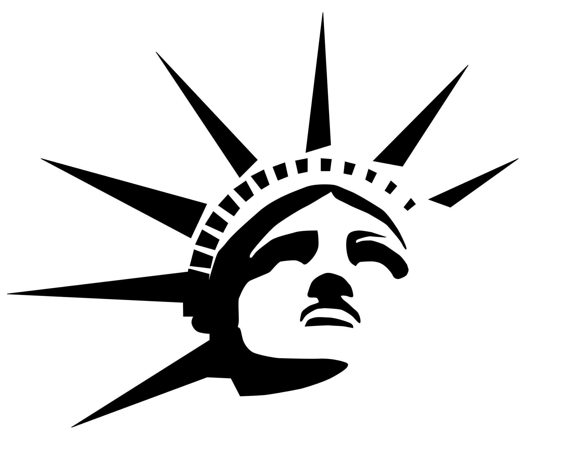 Statue of Liberty Silhouette Logo