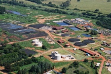 Aerial View Of Sewage Treatment