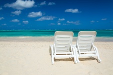 Beach Chairs And Sea